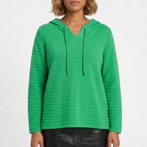 Talbots Green Knit Sweater Top - Women's Size XL - 100% Cotton Nautical Sailor